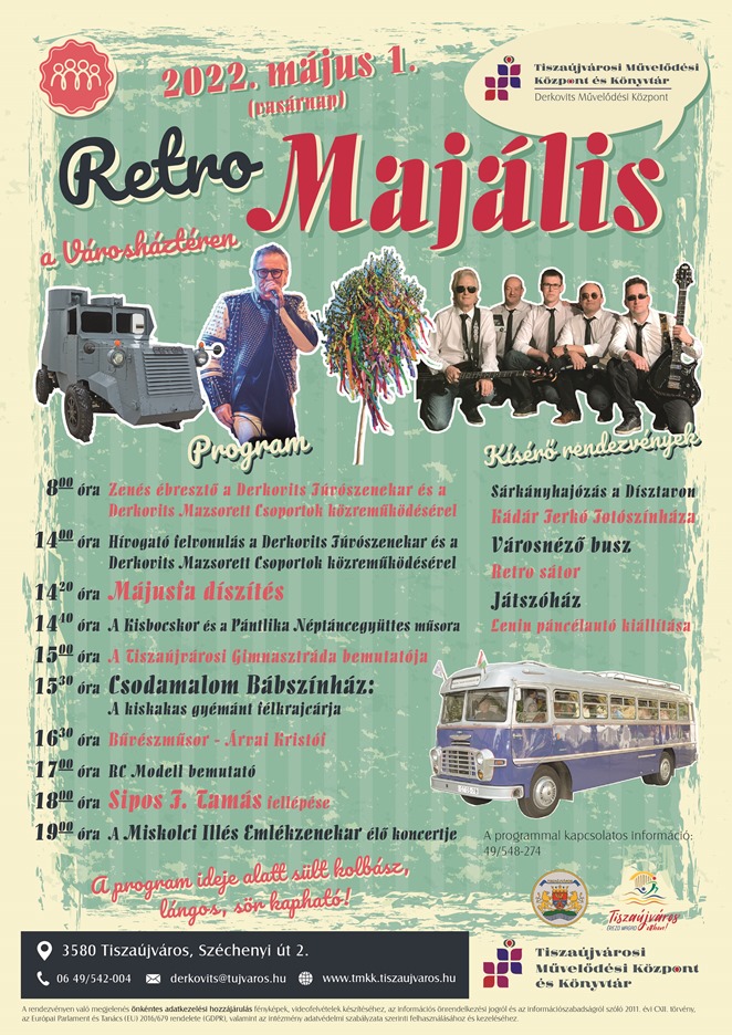 RETRO Majális 2022 plakát