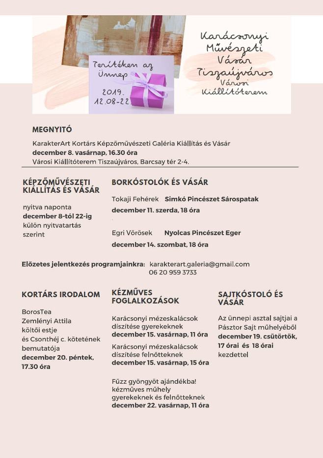 Kiállítás és vásár program