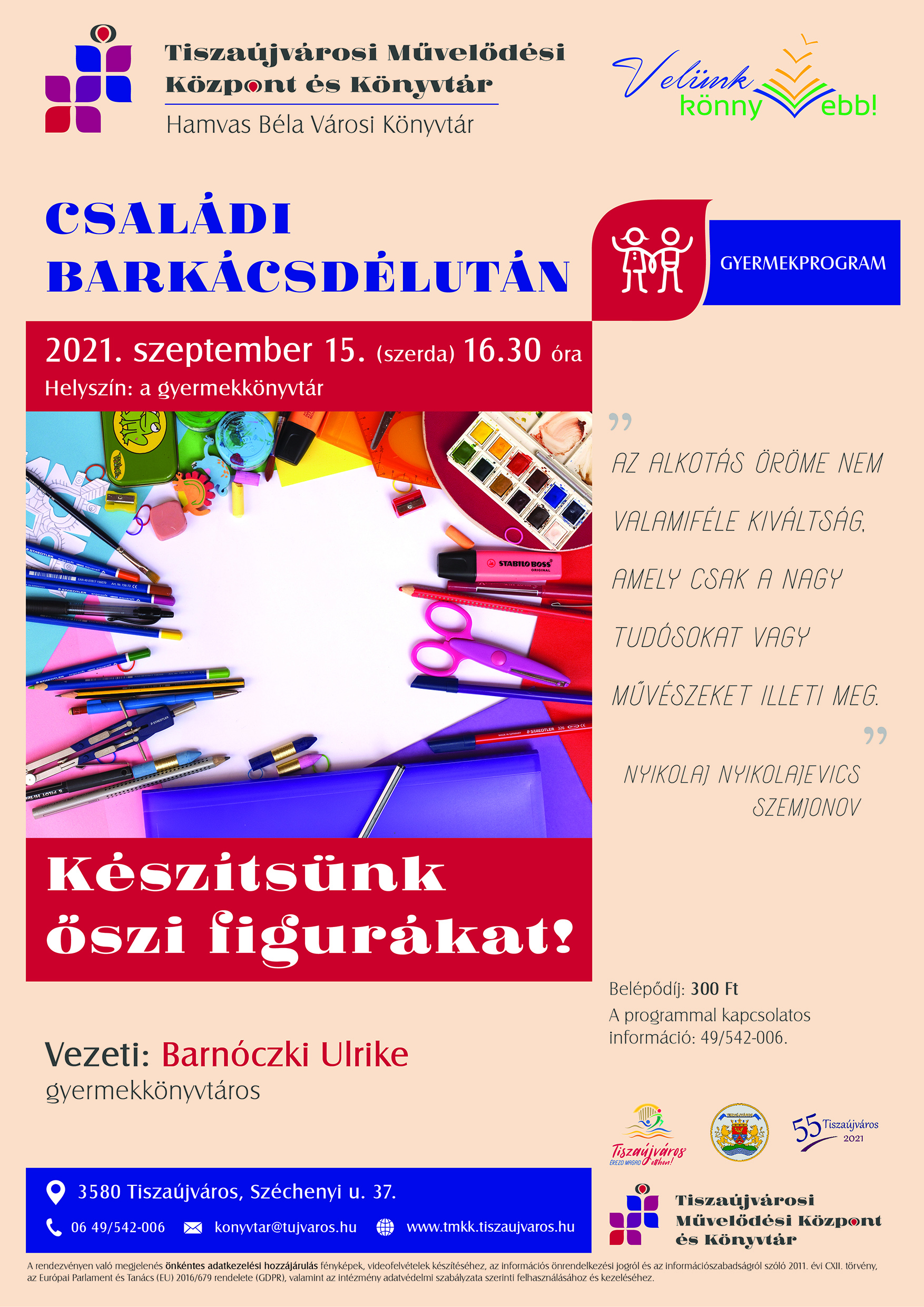 Szept csaladi barkacsdelutan Kronika