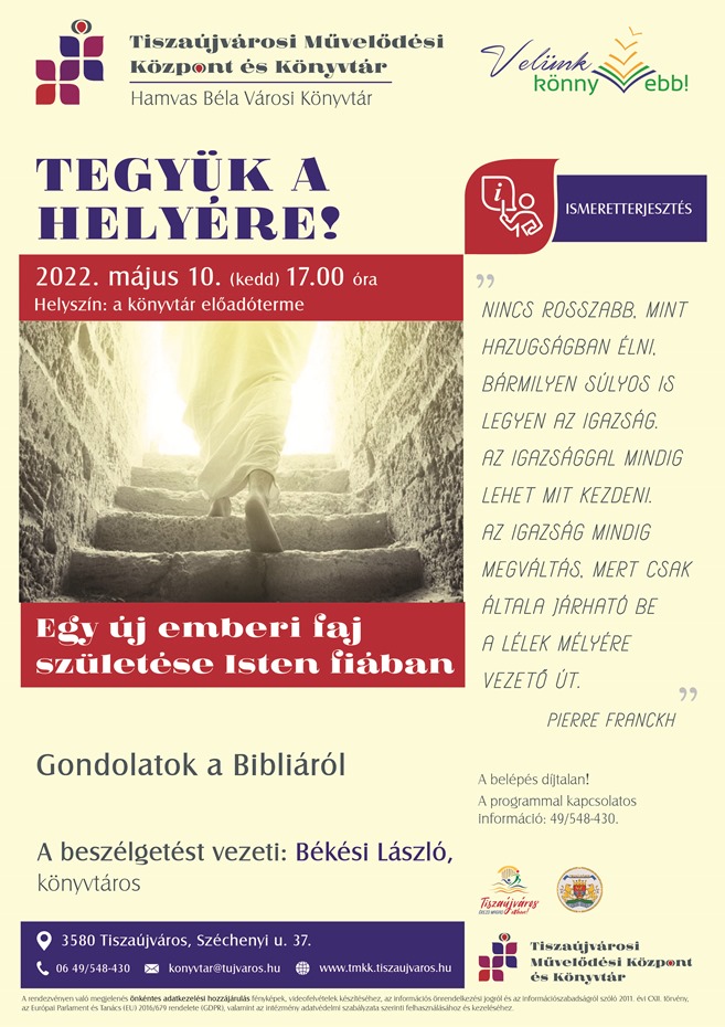 Maj tegyuk helyere kronika